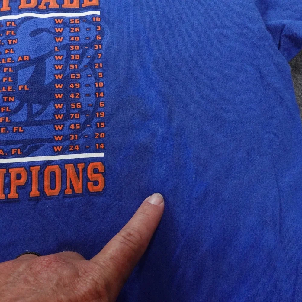 Nike Florida Gators 2008 National Champions T-Shirt  XXL Blue Road To Victory‎